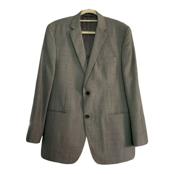 Ralph Lauren Mens Suit Jacket Blazer Slim Fit Gray Wool Sz 42 Regular Two Button - Picture 1 of 12